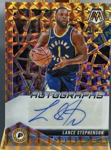 2024-25 Panini Mosaico Lance Stephenson Naranja Plata Automático Indiana Pacers/75 - Imagen 1 de 2
