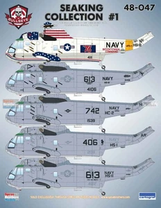 BMA48047 1:48 Bullseye Model Aviation Decals - SH-3 Sea King Collection #1 - Picture 1 of 6