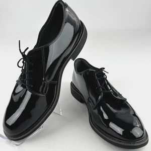 Bates Oxford Dress Shoes Mens 12 E High Gloss 00941C Vibram Soles - Picture 1 of 17