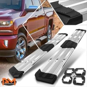 J2 For 07-19 Silverado/Sierra Crew Cab 10" Ridged Step Pad Running Board Chrome - Picture 1 of 6