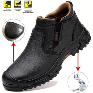 Sicherheitsschuhe Herren Verbundkappe rutschfeste Arbeitsstiefel für Flughafensicherheit - Bild 1 von 20