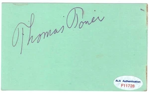 THOMAS TONER Signed 3x5 Index Card "Miller's Crossing" ALA F11728 - Picture 1 of 1