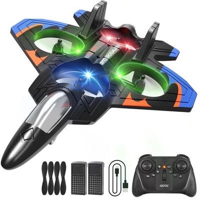 4DRC V32 RC Plane, Foam Remote Control Airplane with Light, 2 Batteries, 360° - Image 1 of 4