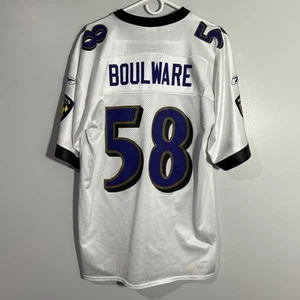 Camiseta de fútbol vintage Reebok Baltimore Ravens Peter Boulware blanca para hombre mediana - Imagen 1 de 9