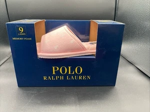 Polo Ralph Lauren Damen Slipper Hausschuhe Pony Logo Memory Foam Hallenschuhe Neu - Bild 1 von 6