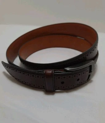 Cinturón Johnston & Murphy para hombre talla 38 (75-7509) cuero genuino marrón  Foto 1 de 4