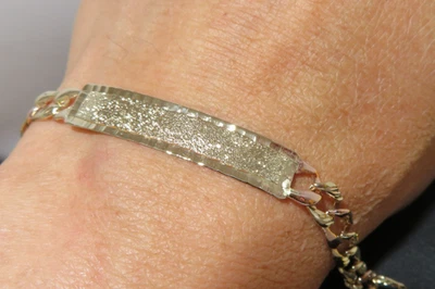 10K 2TONE ID BRACELET 6.5" LONG 4.28 grams (G133553-3) - Image 1 of 4