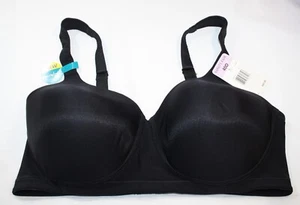 NWT VANITY FAIR keep your cool wire free BRA 71355 breathable full figure BLACK - Picture 1 of 4