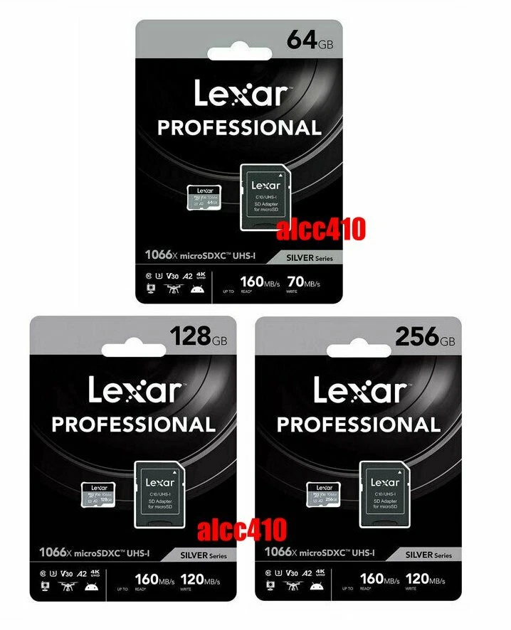 Lexar Professional 64GB 128GB 256GB 512GB 1TB Micro SD SDXC 1066x UHS-I U3 V30 - Image 1 of 1
