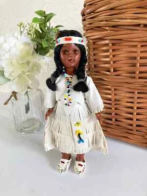 6⚜️ Ancienne Poupée Indienne avec Bébé Hauteur 19 Cm Vintage - Photo 1/4