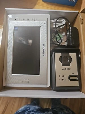 AMOCAM Wired Video Intercom System, 7 Inches Video Doorbell Door Phone System... - Image 1 of 4
