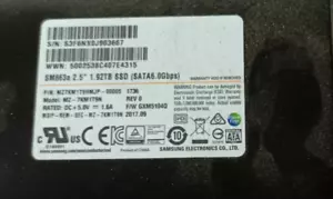 SAMSUNG 1.92TB SSD SM863a SATA 2.5" 6Gbps MZ7KM1T9HMJP MZ-7KM1T9N - Afbeelding 1 van 2