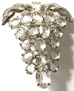 Eisenberg Ice Vintage neue Schrift signiert funkelnde Diamant Strass Brosche Anstecknadel - Bild 1 von 4