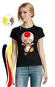 Blondie & Brownie Damen Shirt Toad Mushroom Luigi Nintendo Mario Cartoon Pilz