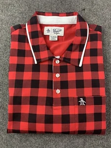 Original Penguin Mens 100% Cotton Short Sleeve Golf Polo Shirt Size XL Black/Red - Bild 1 von 8
