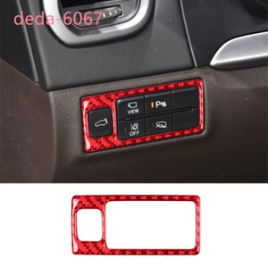 Red Carbon Fiber Dim Light Control Panel Trim For Mazda CX-9 2016-23 Accessories - Picture 1 of 12