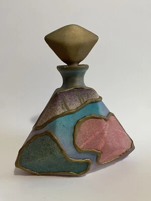Vintage 80’s Rosebud Designs Pottery Art Studio Perfume Bottle Pottery 3D Rare - Image 1 of 4