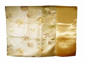 Custom-Made in USA, Art Silk Throw or Bed Scarf, Light Gold (6107) - Picture 1 of 1