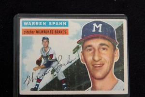 1956 Topps Warren Spahn Braves Card - Picture 1 of 2