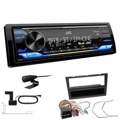 JVC DAB+ Bluetooth inkl. Antenne Autoradio für Opel Corsa C 2004-2006 charcoal - Bild 1 von 4