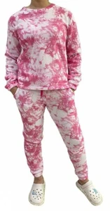 LADIES TYE DYE FASHION WARM FLEECE SUIT - Picture 1 of 16