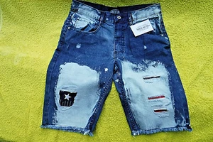 NWT BLEACHED RIPPED "BORN IN THE USA" CUT OFF LOOK PARISH NATION SHORTS! SZ. 30! - Picture 1 of 12