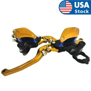CNC Motorcycle Master Cylinder Reservoir Brake Clutch Hydraulic Levers 7/8" 22mm - Picture 1 of 7