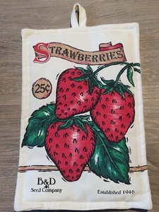 Decorative Pot Holder Strawberries B&D Seed Company - Picture 1 of 2
