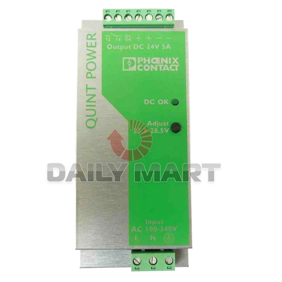 Phoenix 2938581 QUINT AC-DC Enclosed Power Supply 24V@5A 85-264V DIN Rail Mount - Image 1 of 4