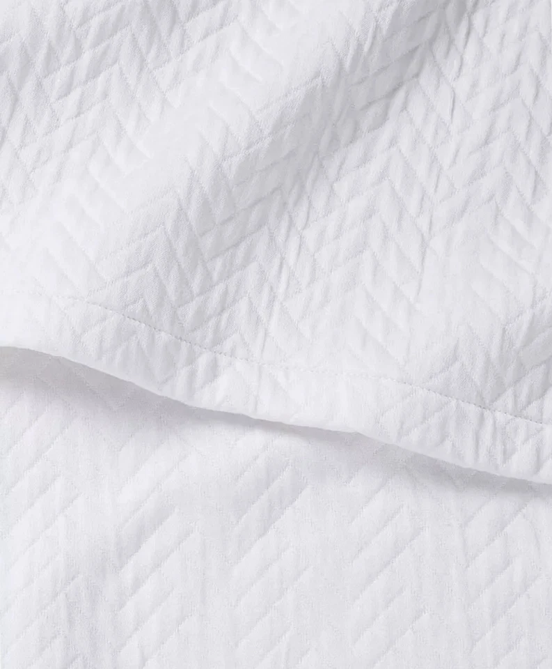 Ralph Lauren Kaia Matelassé Colcha Manta Chevron King Blanco $385 Foto 1 de 4