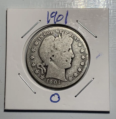 1901 O ~ BARBER HALF DOLLAR Cover