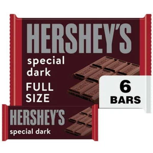 Hershey's Special Dark Mildly Sweet Chocolate Candy, Bars 1.45 oz, 6 Count - Picture 1 of 4