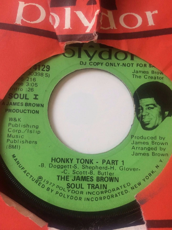 FUNK SOUL PROMO 45/ JAMES BROWN SOUL TRAIN "HONKY TONK"  CLEAN  HEAR Foto 1 de 1