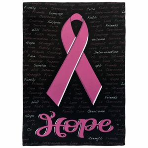 Rosa Band Garten Flagge 12 x 18 Zoll niedlich Neuheit Hof Flagge Brustkrebs Flagge - Bild 1 von 3