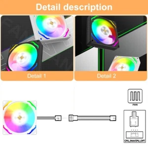 9025 Desktop Fan 90mm ARGB LED Lighting Computer Case Fan With PWM Control - Afbeelding 1 van 10