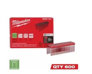 Milwaukee 1 in. Insulated Cable Staples for M12 Cable Stapler (600 Per Box),New. - Picture 1 of 4