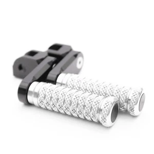 Clavijas de pie delanteras de 40 mm poste plateadas para Yamaha Tracer 900 GT 19 20 - Imagen 1 de 6