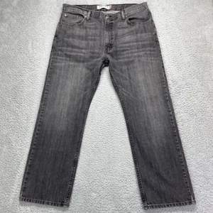LEVIS 505 Jeans Herren 38x30 Schwarz Straight Fit Baumwolle Denim Hose Whiskering - Bild 1 von 15
