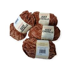 Lot of 4 New Skeins Premier Chenille Yarn Cocoa Color 65yds 100% Polyester 