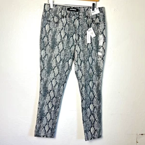 Express Pants Ankle Legging High Rise Womens Size 12R Gray Snake Print NWTstrech - Picture 1 of 9