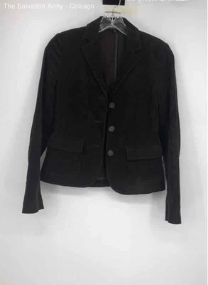 Theory Womens Brown Collared Long Sleeve Three Button Blazer Size 0 - Image 1 of 4