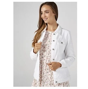 Giacca Denim & Co comoda stile denim con colletto bianco medio - Foto 1 di 13