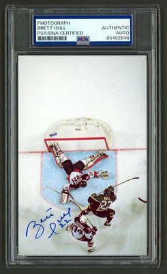 Brett Hull Signed Photo (PSA) 1999 Stanley Cup Winning Goal in Crease Dallas - Image 1 of 2