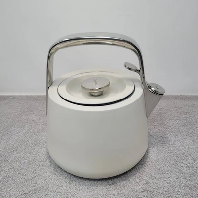 Caraway Stainless Steel Stovetop Whistling Tea Kettle In Cream 2 Quart Non-Toxic - Image 1 of 4