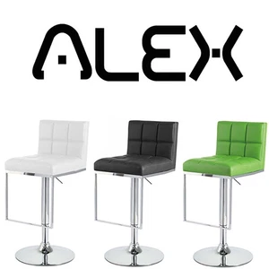 New! Modern Home "Leather" Bar/Counter Stool Adjustable Height - Chrome Barstool - Picture 1 of 4