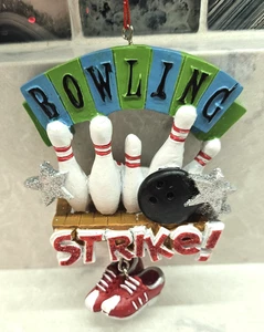 Christmas Tree Ornament Bowling Strike Hanging New - Picture 1 of 3