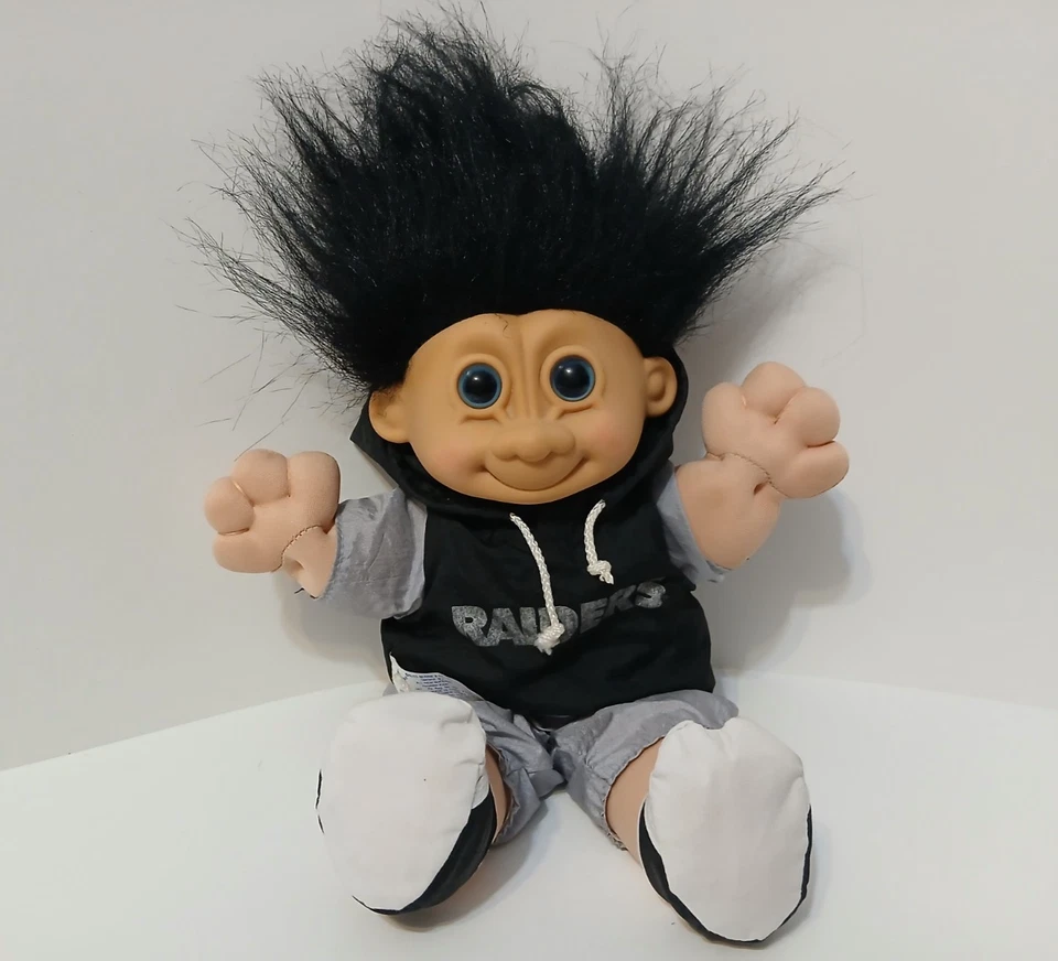 Винтажная кукла-тролль Team NFL Raiders 12 дюймов хорошая форма! с ярлыком - Изображение 1 из 4
