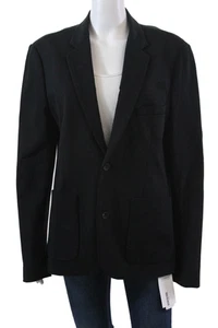 Paige Black Label Womens Single Button Dax Blazer Jacket Black Size Small - Picture 1 of 8
