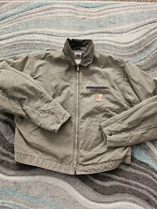 Vintage Carhartt Detroit Jacke J97 Des Herren XL hellbraun Canvas Decke gefüttert - Bild 1 von 7