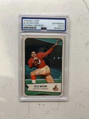 1954 Bowman Ollie Matson PSA DNA Auto Hall Of Fame ROOKIE Pop 3 SUPER RARE! 🏈🔥 - Image 1 of 2